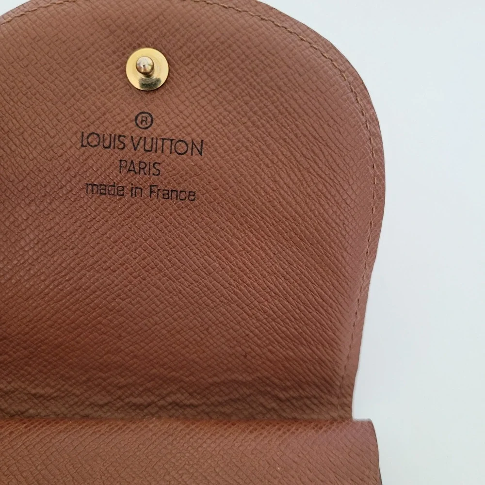 Louis Vuitton Monogram Porte Monnaie Gousset Coin Purse Wallet CT0050 Brown